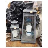 2 Cnt Lanterns W/ Candles