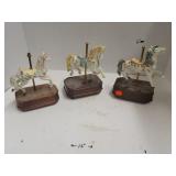 3 Cnt Musical Carousel Horses