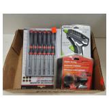 Flat of Tools, Glue Gun, Wildlife Whistles