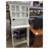 Over--the-Toliet Stand W/ Glass In Doors