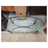 Glass Top Coffee Table  Approx 23 x 50 Inches