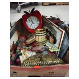 Box Lot of Apple Inspired Decor