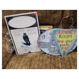 4 Cnt Metal & Wood Signs