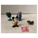Misc lot of smalls. Incl. old Mickey& pewter