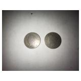2 Liberty Head "V" Nickels.  1911