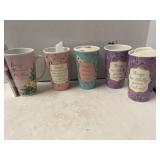 Lot of 5 ceramic cups & mug with inspirational