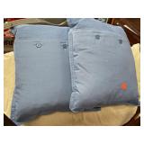 Lot of 2 throw pillows & 2 bed pillows.