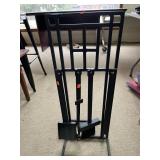 Wrought iron fireplace tools w/ stand.
