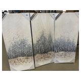 3 pc wall art set. 15x 35in each.