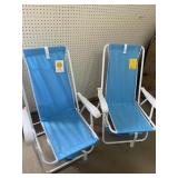 2 beach chairs. Backpack style carry w/ storage