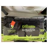 3 pkgs. Crocodile antibacterial wipes.  200/ pkg.