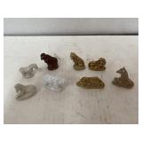 8 Tiny Ceramic Figures