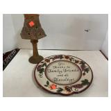 Terra Cotta candle lamp. Yankee Candle & 11in