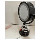 Lighted makeup mirror. Double sided.