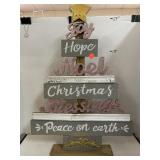 Christmas tree of words.  25.5in tall