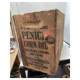 Vintage Wooden Penick CornOil Crate 10 in x 20