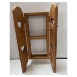 Hanging Wooden Shelf. Approximately 18 in tall