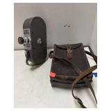 Vintage 16mm Keystone Movie Camera and Leather
