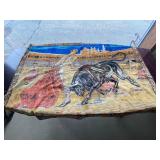 Woven BullFight Rug. 45 in x 67 in
