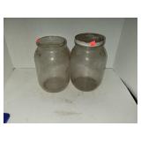 2 Cnt 1 Gallon Glass Jars/1 W/ Lid. Great for