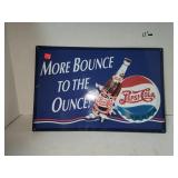 Metal Pepsi-Cola Sign Approx 17 x 11 Inches