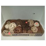 Flat of Twig Balls for Decor