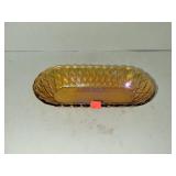 Irradescent Amber Colored Dish