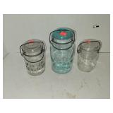 3 Cnt Glass Jars W/ Wire Locks