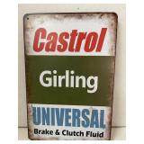 CASTROL  metal advertising sign. 8x12