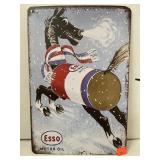 ESSO MOTOR OIL  metal advertising sign. 8x12