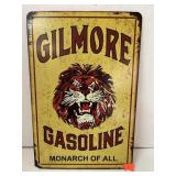 GILMORE GASOLINE  metal advertising sign. 8x12
