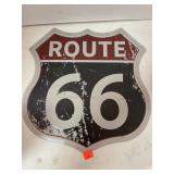 ROUTE 66 metal sign. 12x12