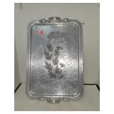 Silver(?) 2 Handled Tray