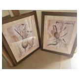 2 Cnt Abstract Art Pictures  Approx 32x40 Inches