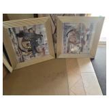 2 Cnt Abstract Art Pictures Approx 31x31 Inches