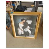 Large Oil Painting Signed Park Approx 25x29 Inches