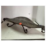 Metal tray. 24x9x5in high