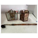 Lot of candle holders & snuffer.