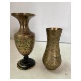 2 Brass Vases.