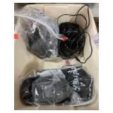 Tub of Chargers & Adapters.