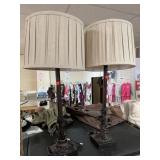 Pair of lamps with Bird decor. 28in tall