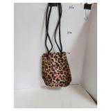 Faux Fur Animal Print Purse