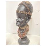 14in Bust figure. African Inspired Art.
