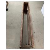 Antique Wood Table Leaf Holder. 4ft long x 7in