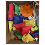 Lot of toys. Beanbags. Juggling Balls etc.