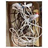 Lot of household extension cords & power strips.