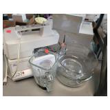 Oster Stand Up Mixer/Glass Bowls Etc