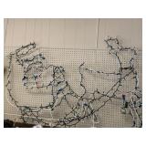 Lighted Santa & Deer Yard Display approx 5ft x