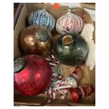 Vntg Looking Christmas Bulbs & Misc Decor