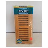 Wood 4 x 10 Inch Floor Register Cover